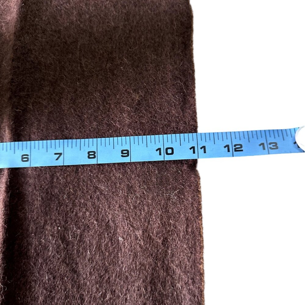 Burberry Vintage Scarf Brown 100% Cashmere Unisex Scarf Made In England - Picture 6 of 6